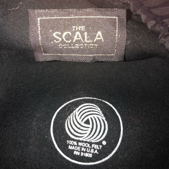 THE SCALA COLLECTION Hat Women's Size O/S Black/Brown Cowboy Wool Made In USA - Picture 3 of 9